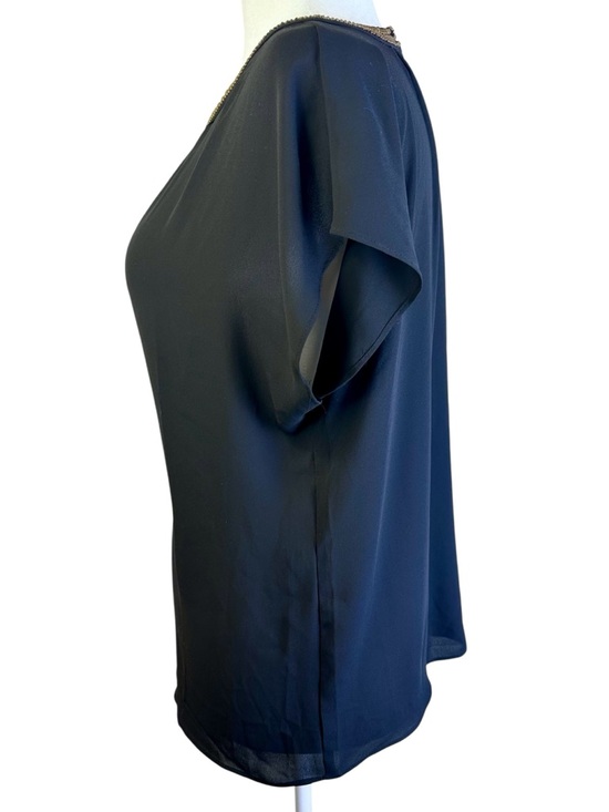 LOFT Petite Loose Fit Blouse with Beaded Neckline Size LP - Picture 5 of 12